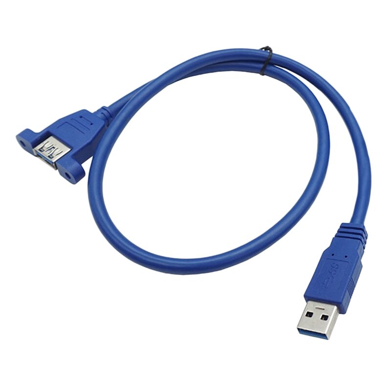 USB3.0 Male to Female Extension Cord with Nut Screw Hole with Ear USB Data Cable