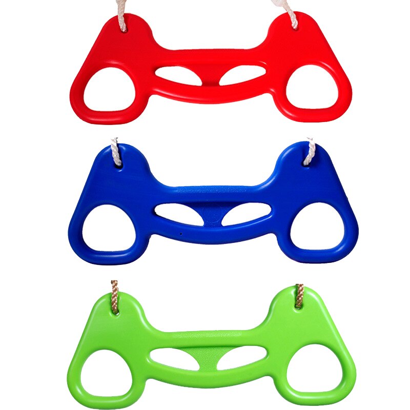 3 färger barn utomhus trapets bar pull up gym ringar multifunktion plast sport ring gunga