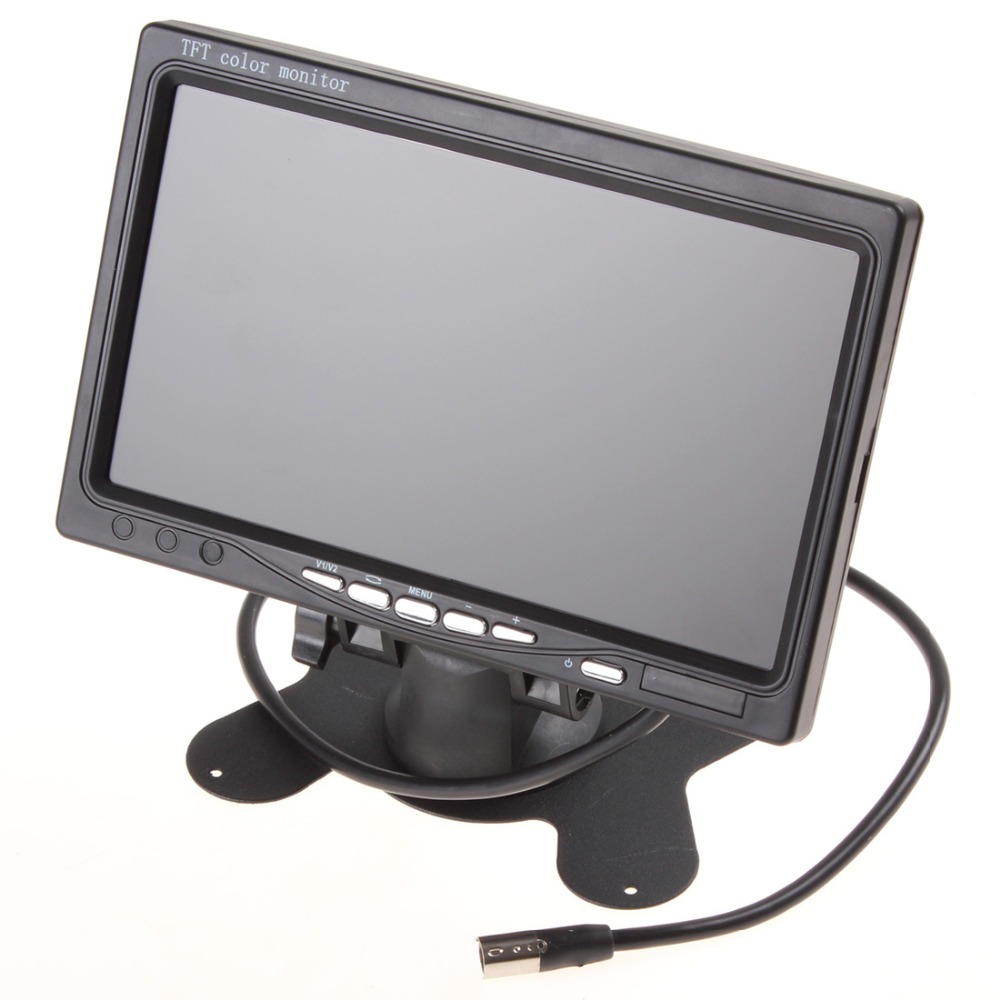 7 inch desktop monitor LCD 2ch video input DC 12 V return headrest monitor