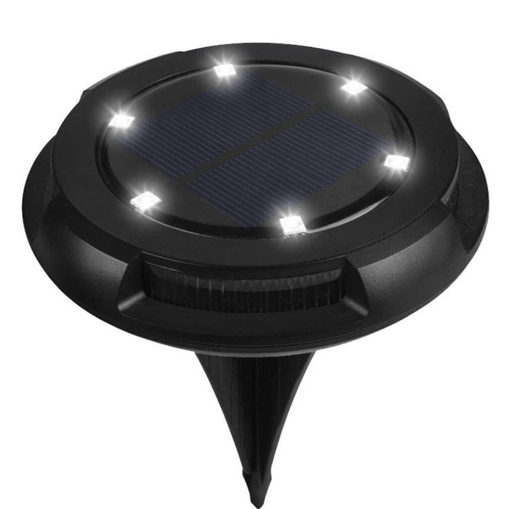 Outdoor Waterproof Led Ground Light Solar Underground Light Round Garden Decoration Lawn Light Monocrystalline Silicon Panel: changeable