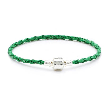 3mm Rot PU Leder Seil Armband für DIY Schmuck Machen Frauen Männer Geflochtene Bangles Woven Leder Gewinde Auf Hand finden Anbieter: Green / 19CM