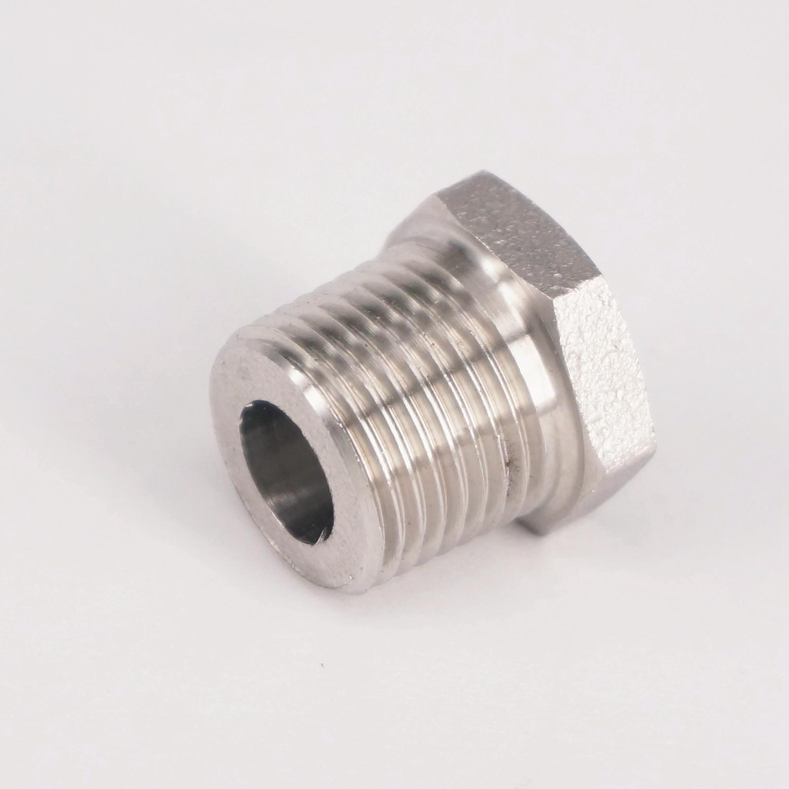 3/8" NPT Male x 1/8" NPT Female 304 Stainless Steel Reducing Bush Forged Pipe Fitting 3000 PSI Water Gas Oil
