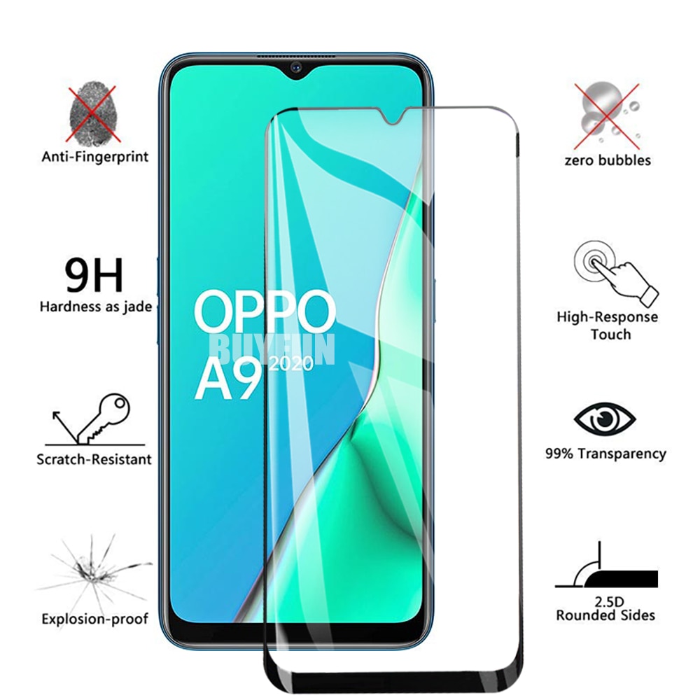 2 pièces 9H verre trempé protecteur d'écran pour OPPO A9 A5 verre de sécurité pour OPPO A92 A92s A72 5G 4G A52 verre de protection