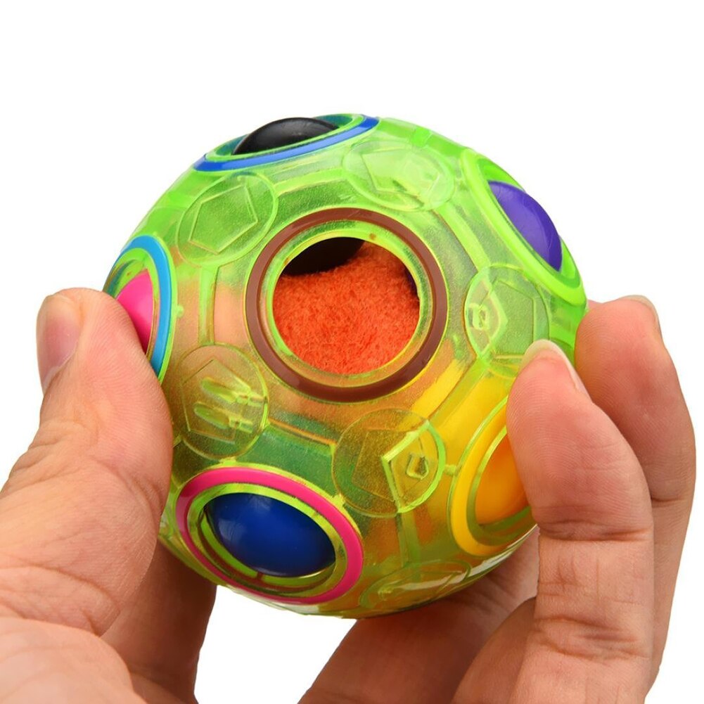 Rainbow Ball Cube Speed Puzzle Ball Kids Educational Learning Funny Toys for Children Adult Stress Reliever