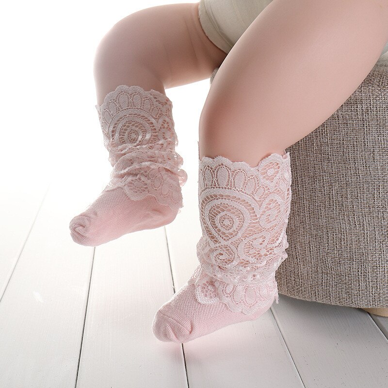 Pudcoco Schattige Baby Meisje Kinderen Kant Sokken Peuter Kids Knie Hoge Franje Kant 0-3Y