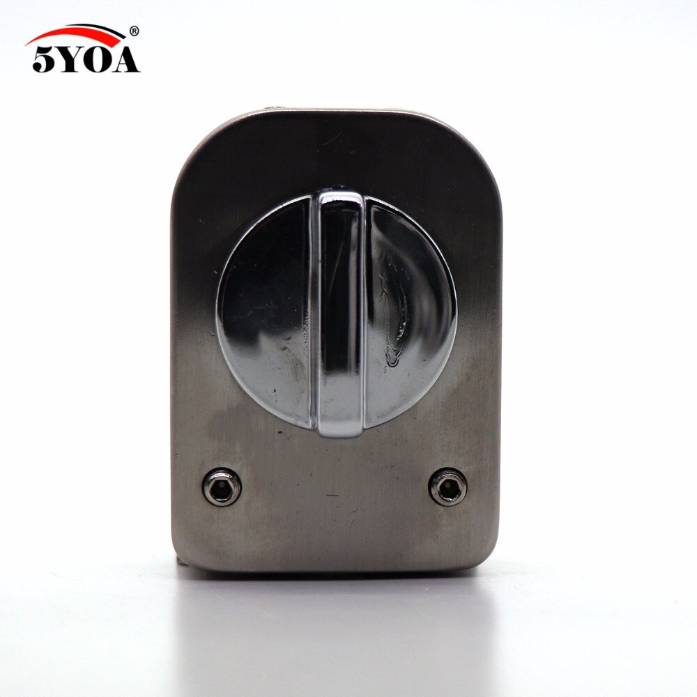Glass Door Lock Latch Stainless Steel Rotary Knob Open/Close Home Hotel Bathroom Use 10~12mm Door Lock Aluminium Alloy Core