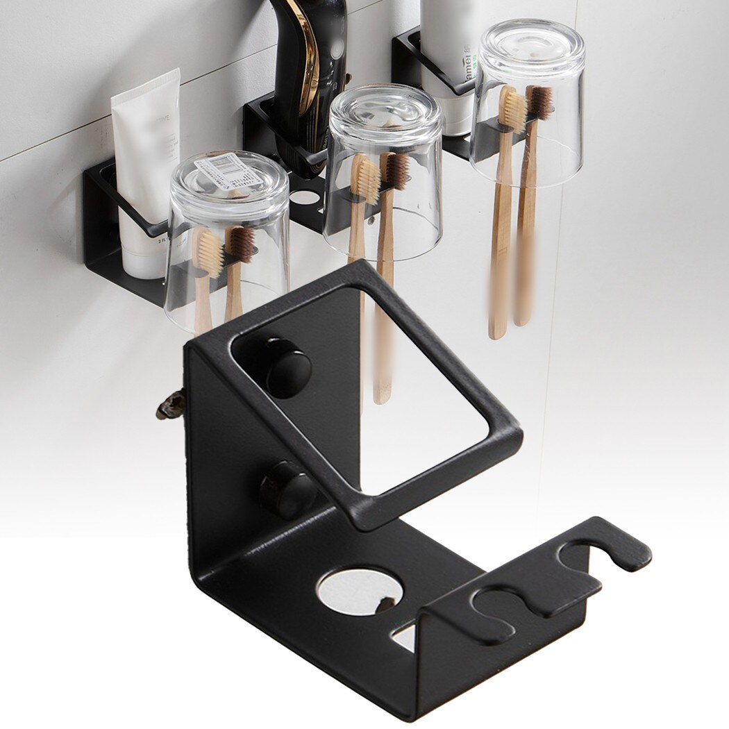 Accessories Toothbrush Holder Black Garden Self-adhesive Stainless Steel