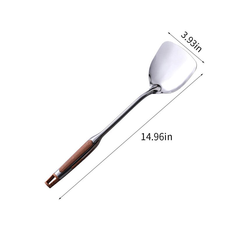 Espátula para comida antiadherente de acero inoxidable portátil, duradera, espátula para Wok, cuchara giratoria, cucharón, utensilios de cocina, utensilio de cocina: Shovel