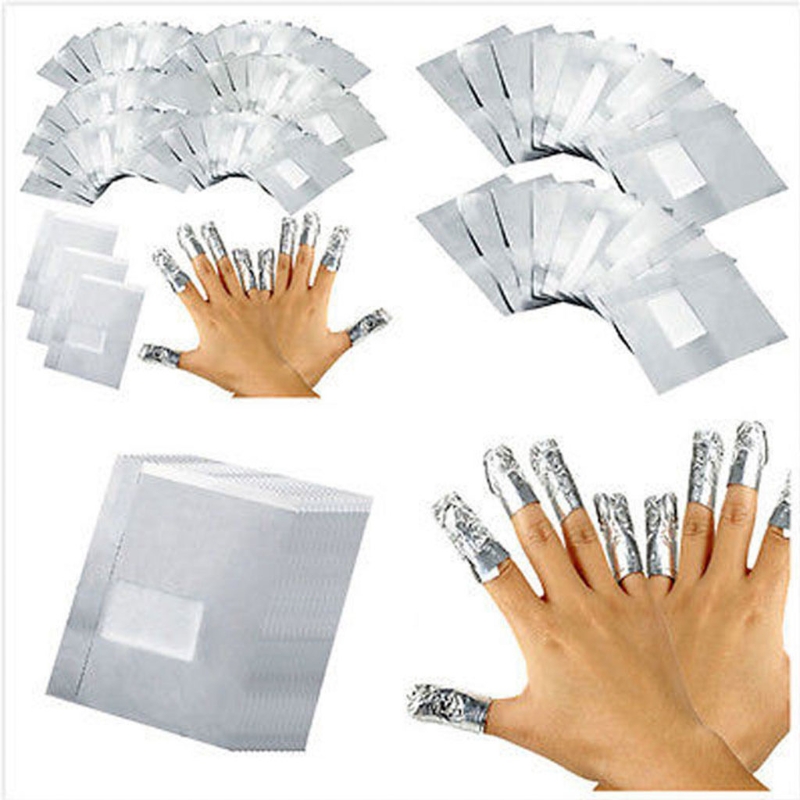 50-200 stk negle aluminiumsfolie iblødsætning af negle akryl gel poleringsposefjerner populær praktisk indpakning negleaffedtningsmiddel