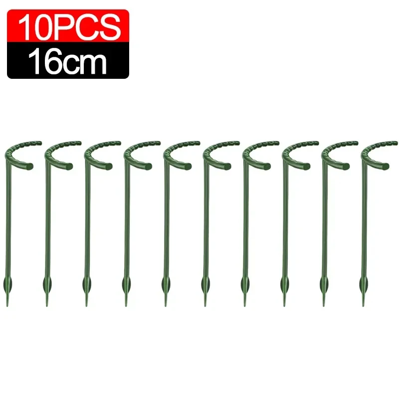 Soporte de plástico para plantas, marco de pila, arreglo de invernadero, varilla fija semicircular, soporte de escalada para plantas y flores de interior, 1/40 Uds.: Blanco