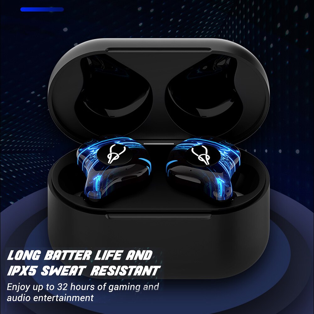 Sabbat-auriculares inalámbricos G12 Elite con micrófono, dispositivo de audio TWS, con Bluetooth, Subwoofer, baja latencia, para videojuegos y música