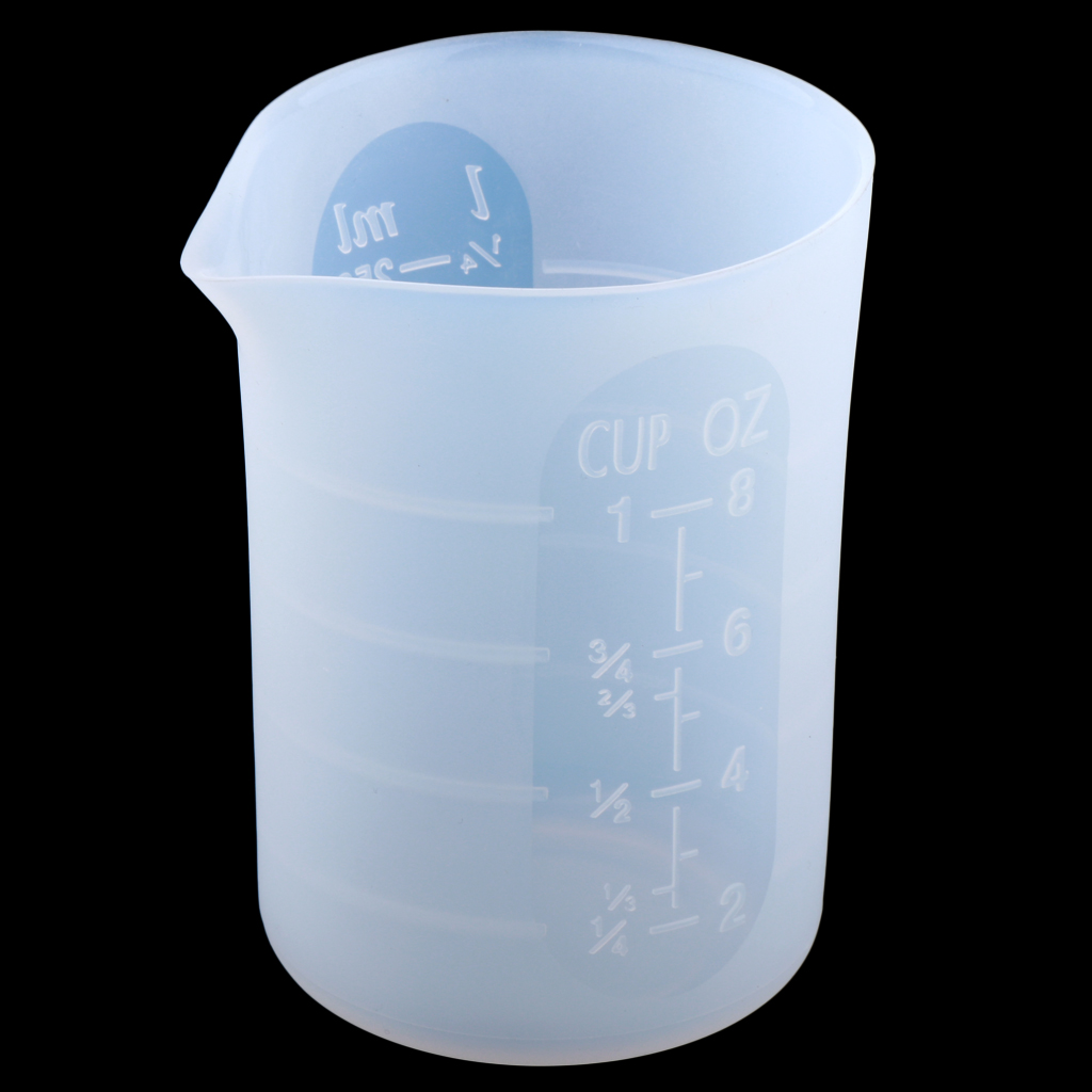 250ml Silicone Reusable Mixing Measuring Cups Liquid Epoxy Resin Hobby Craft Casting Jewellery Making Diy Tool - Translucent