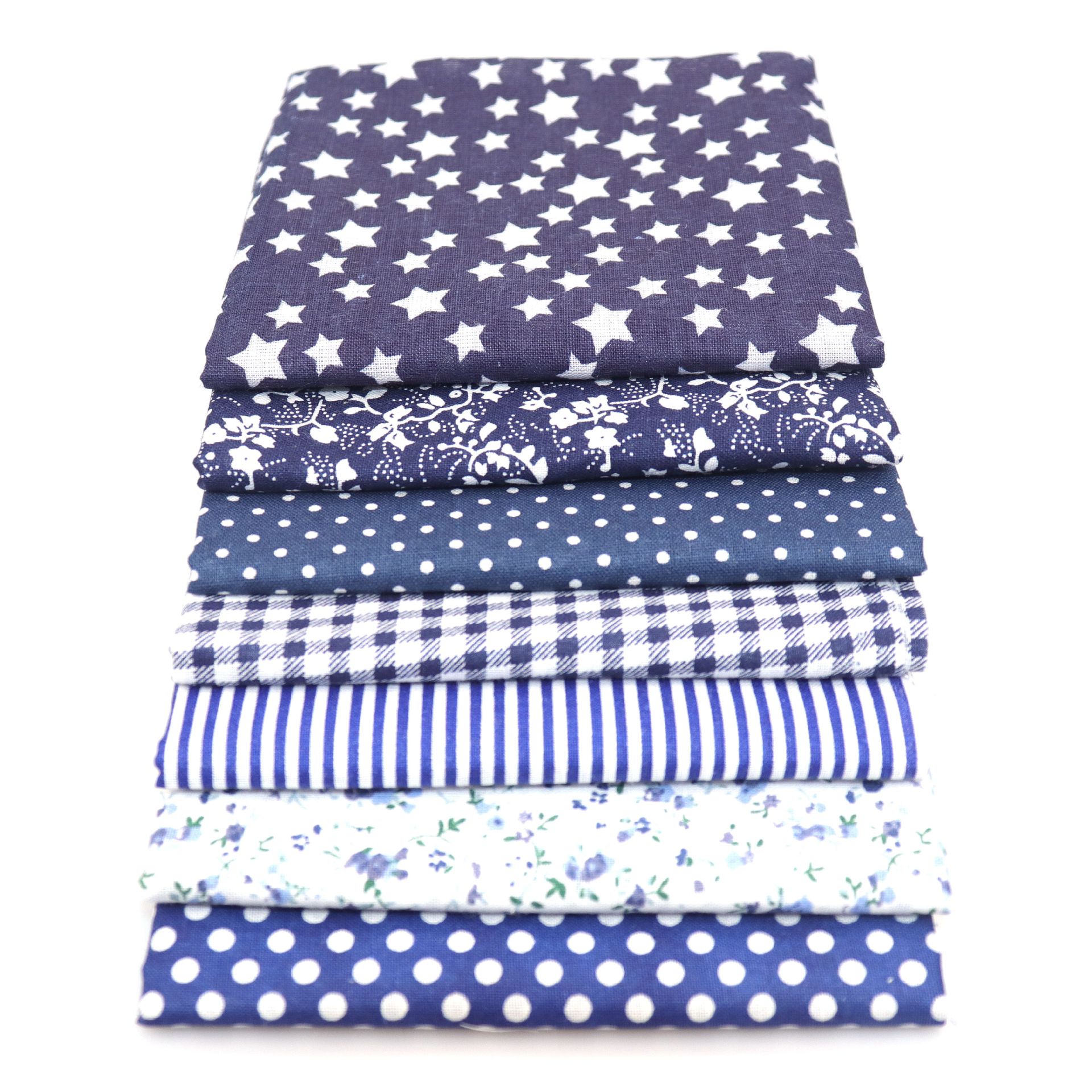 25*25Cm Or 50*50Cm Cotton Fabric Printed Cloth Sewing Quilting Fabrics For Patchwork Needlework DIY Handmade Accessories: Dark Blue / 50cmx50cm