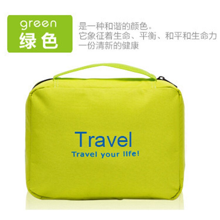 Reistas waterdicht draagbaar heren toilettas dames cosmetische organizer etui hangende toilettassen multifunctioneel: Groente