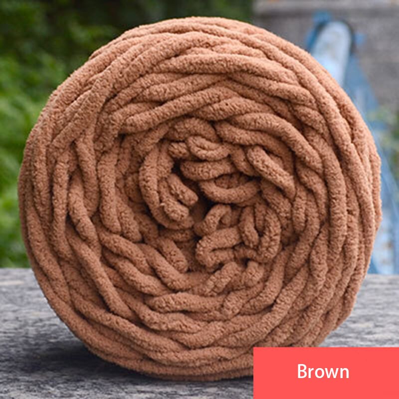 Diy Soft Breien Chunky Badstof Wol Bal Streng Sjaal Garen Pure Kleur Leuke 100G #80465