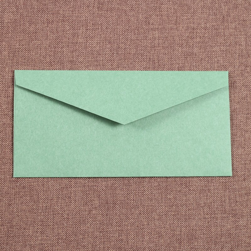 10 stks/partij Vintage Kraftpapier Envelop Brief Rood Zwart Europese Stijl Envelop voor Visitekaartje Uitnodiging Zwarte Envelop: green