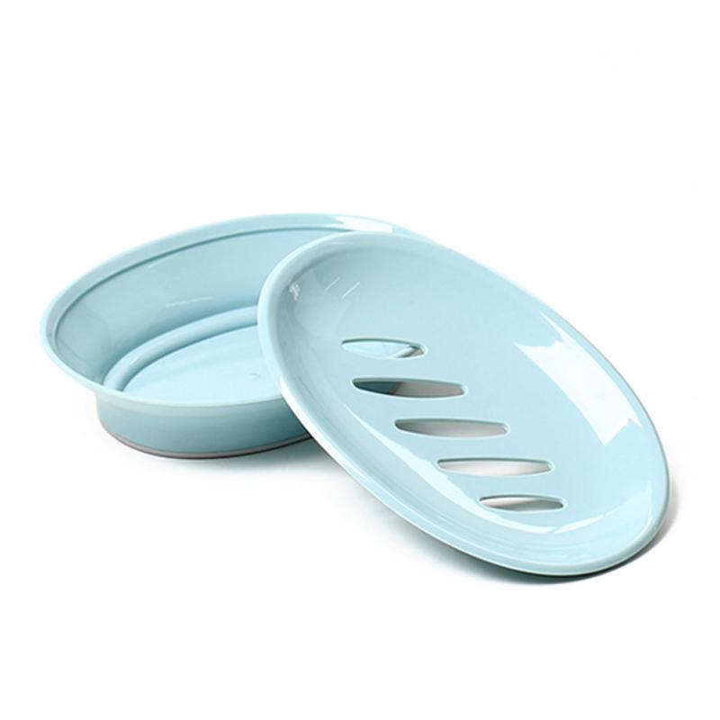 Double Lattice Soap Dish Box Case Holder Container Home Bathroom Shower Travel