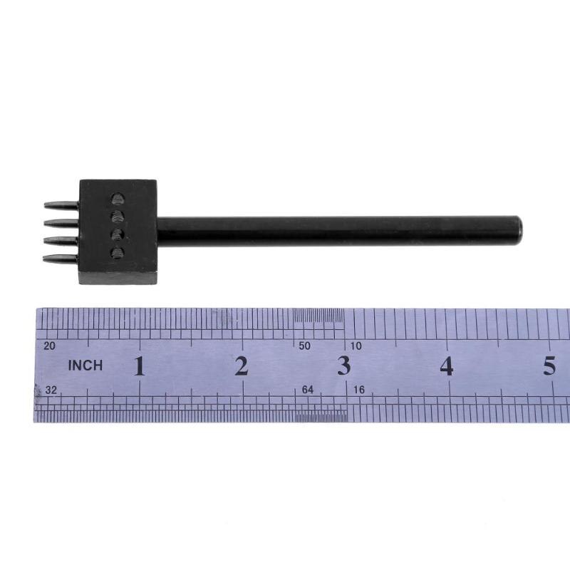 3pcs/Set 5mm Pitch 2 4 6 Prong Hardened Leather Hole Punch Leather Stitch Punching Tools Leathercraft Leather Craft Tool Kit