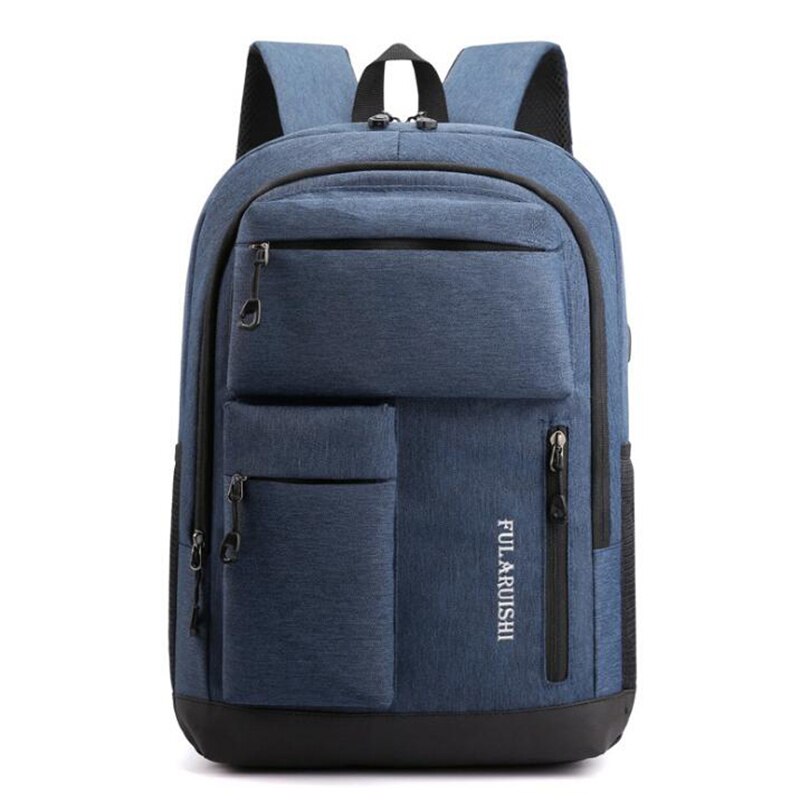 Chuwanglin male Laptop Backpack Casual Travel Bagpack Large school student school bag backbags for teenager mochilas H122302: Blue