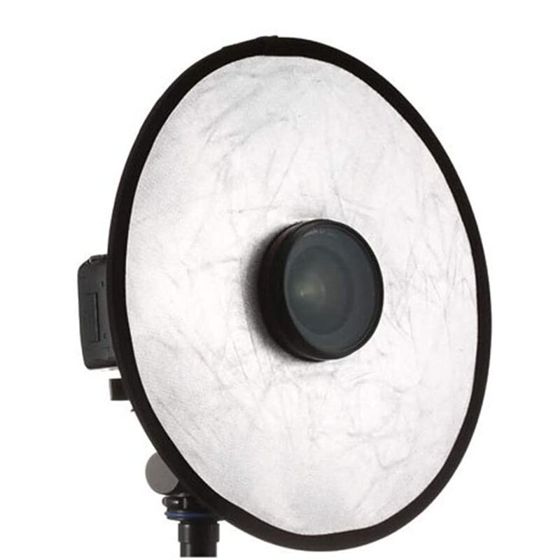 2 In1 Reflector Mini Round Hollow Reflector,Portable Hollow Light Diffuser Light Lens-Mount, Fill Light Barrier, Camera Use