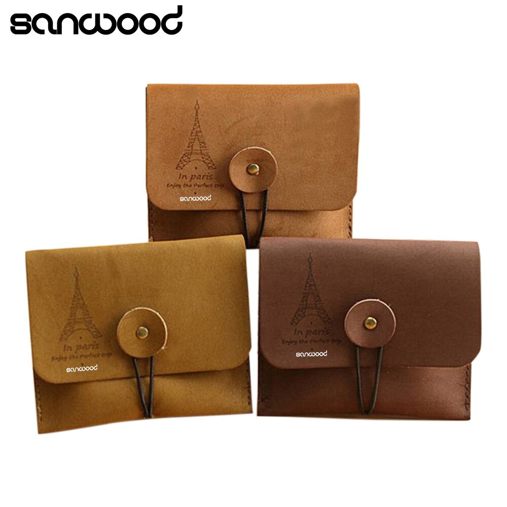 Damska męska klasyczny wieża eiffla moneta torebka mała składana woreczek na klucze kopertówka 92DT