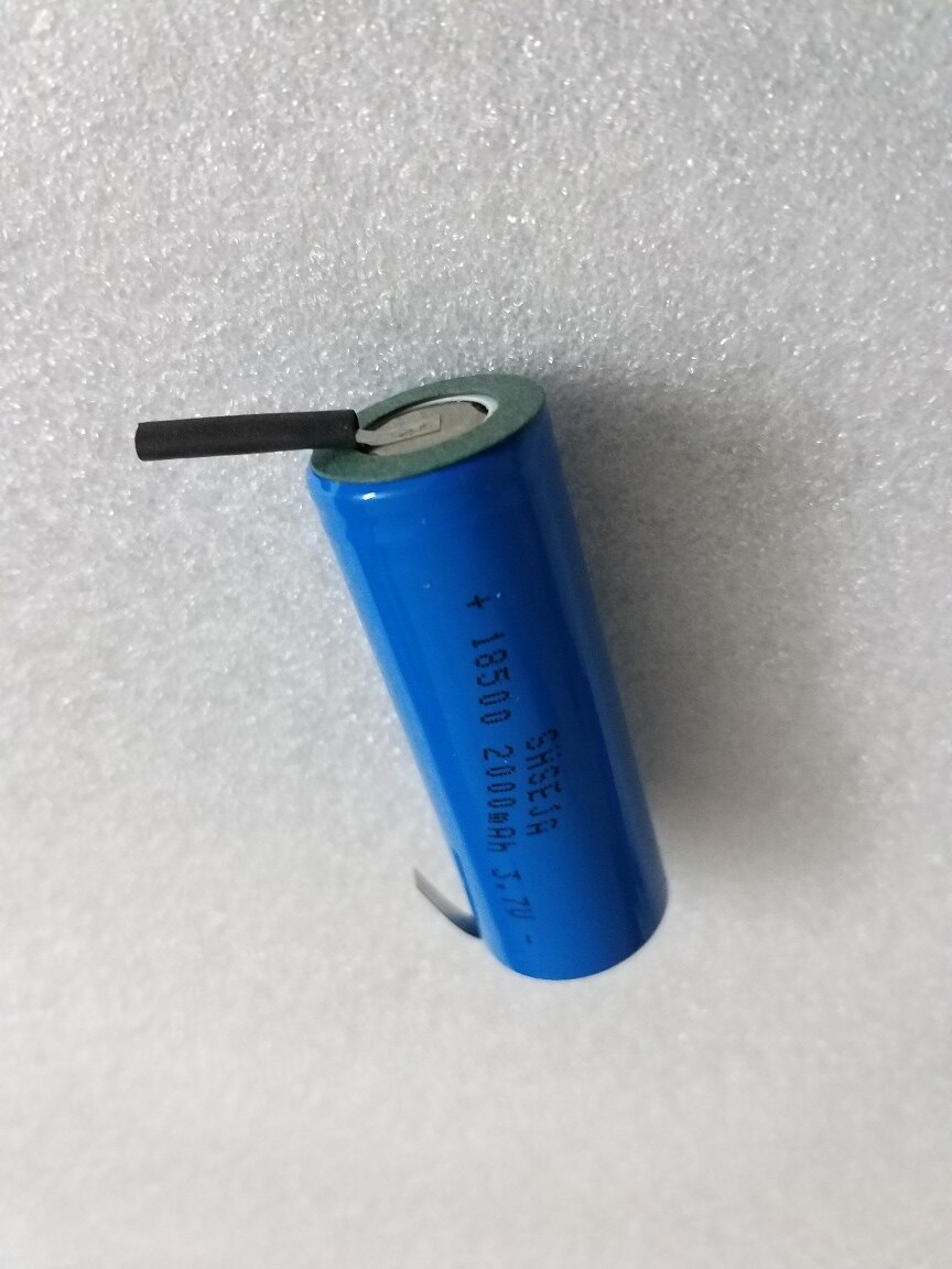 18500 2000mAh 3.7 V batería recargable Batería de iones de litio Recarregavel para linterna LED: Oro