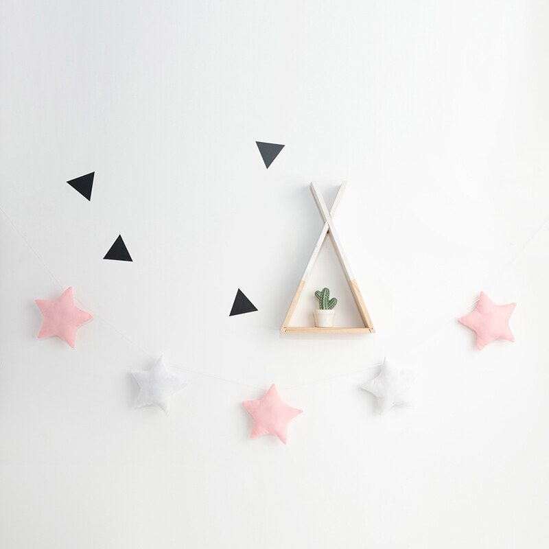 Guirnaldas de estrellas de estilo nórdico INS, habitación de adornos navideños para niños y niñas, carpa para bebé, decoraciones, atrapasueños, accesorios de fotografía,: G