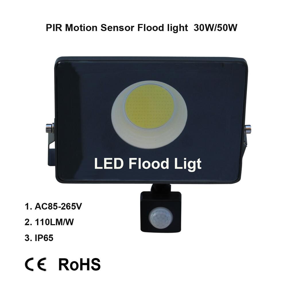 Motion Sensor Led Overstroming Licht IP65 Waterdichte 50W 30W 10W Reflector Schijnwerper Lamp Ac 220V Foco led Exterieur Outdoor Spot Light