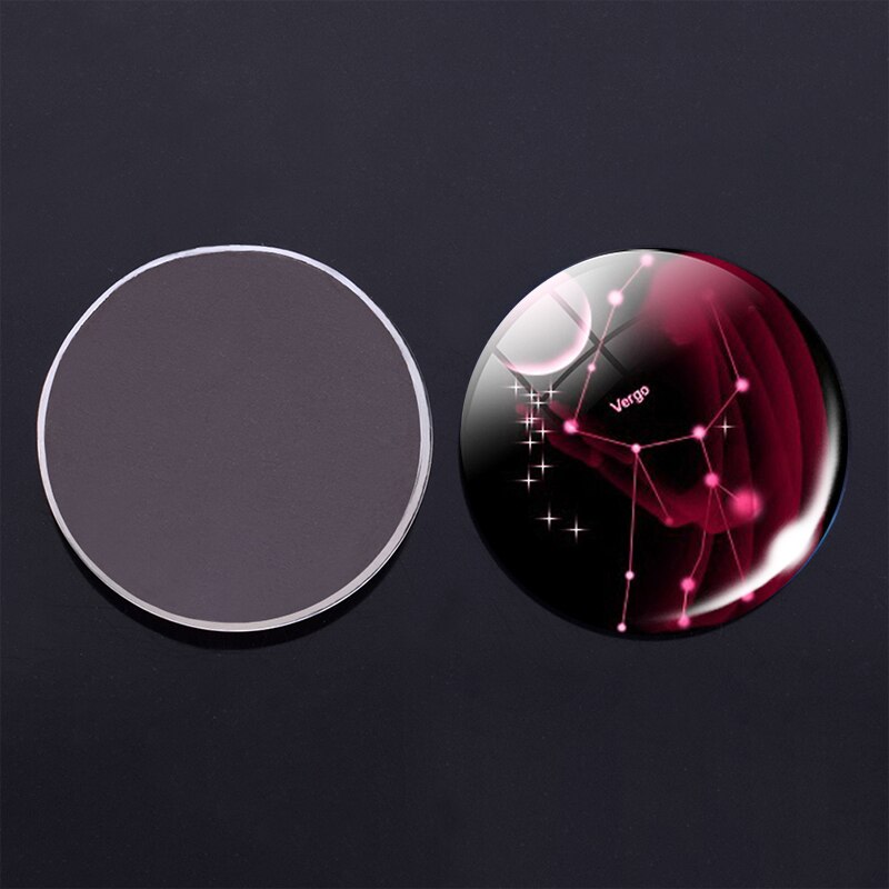 12 sterrenbeeld koelkastmagneet dierenriem glas bol rond magnetische koelkaststickers koelkastmagneet huisdecoratie: Maagd