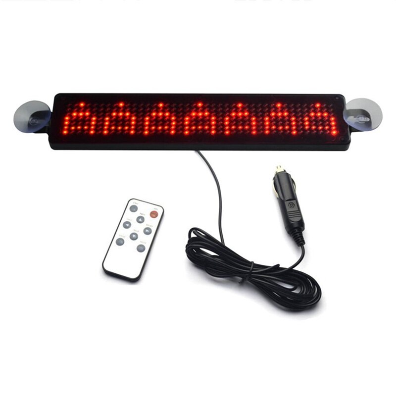 12V Auto Led Programmeerbare Message Sign Scrollen Display Board Met Afstandsbediening (Rood): Default Title