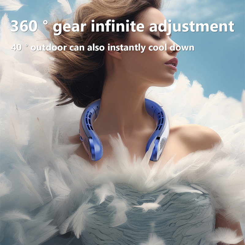 Xiaomi 8000mAh USB Appeso Al Collo Ventilatore Portatile Senza Lama Mini Ricaricabile Muto Display Digitale A LED Dispositivo di Raffreddamento D'aria Elettrico Palmare