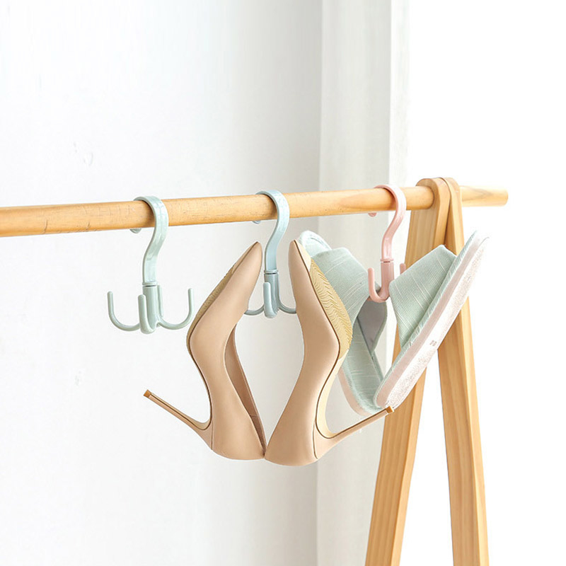 1 Pc S Hook Four-claw Rotatable Storage Rack Hanger Hanging Powerful Meat House Kitchen Pot Pan Hanger Scarf Hanger Belt