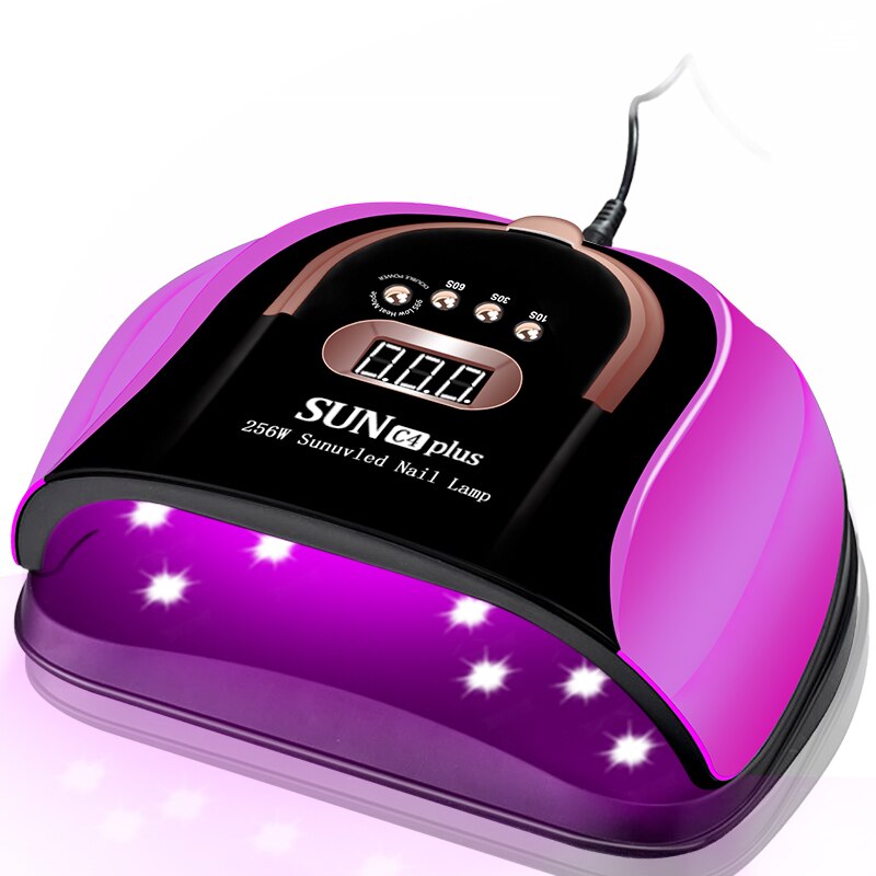 256W UV-LED-Nagellampe zum Trocknen von Nägeln Trockner-Gelpoliermittel mit Bewegungserkennung Professionelle UV-Lampe für Manikübetreffend-Salon-Trockner-Werkzeuge: Sonne C4 Plus Rosa / AU Stecker