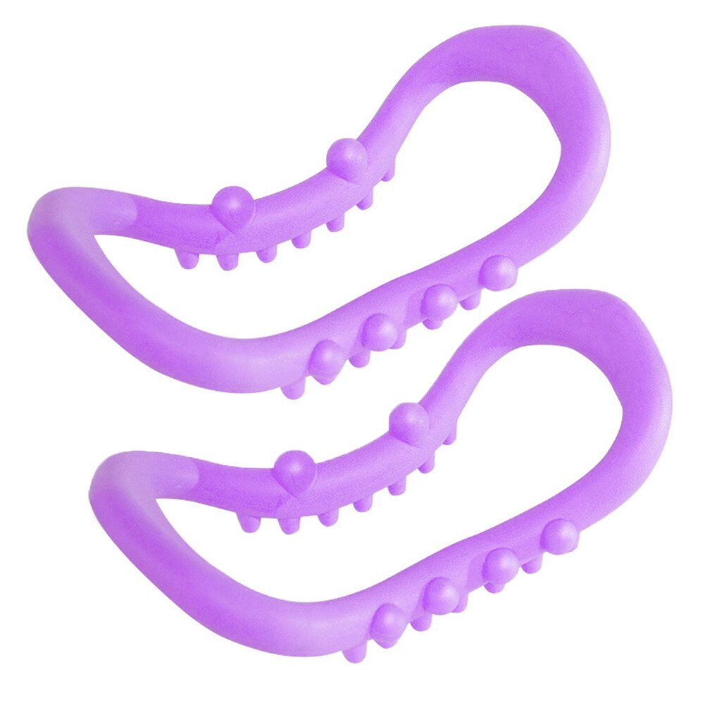 2 stuks magische yoga ring gym pilates trainingsring voor rug schouder been arm en verbetering van de houding voor thuis workouts voor gym tools: Paars 