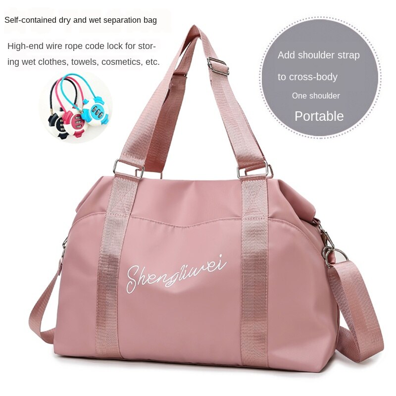 Di viaggio On-Line Rosso Tirare Asta Borsa Da Viaggio Leggero Grande Capacità Extra Large Borsa Da Palestra Sport Femminile Sacchetto Dei Bagagli Tote borsa: Little pink