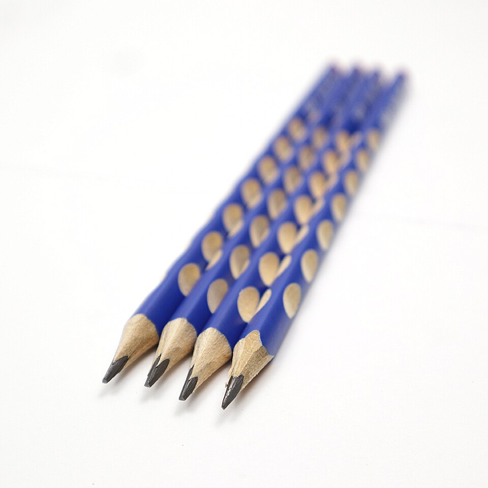 12 Stks/set Houten Potlood 2B Hb Driehoek Hout Potlood Juiste Kinderen Schrijven Vaardigheden Briefpapier Levert Sturen 1 Puntenslijper