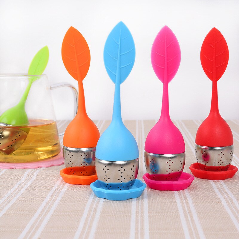 Aardbeienthee-infuser, roestvrijstalen theebol, theezeefje voor het zetten van thee, kruidenfilter, keukengereedschap