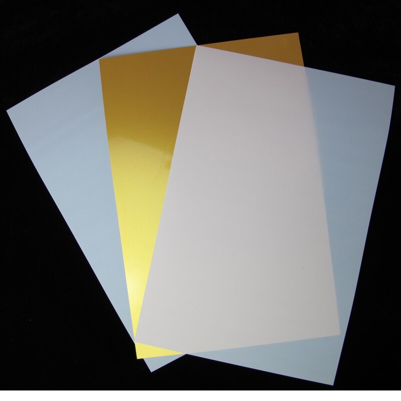 Inkjet PVC Nicht-laminiert Weiß Karte Gold Karte Silber Karte matt Karte Material doppelseitige Menü Rezept Papier a4 pvc karte