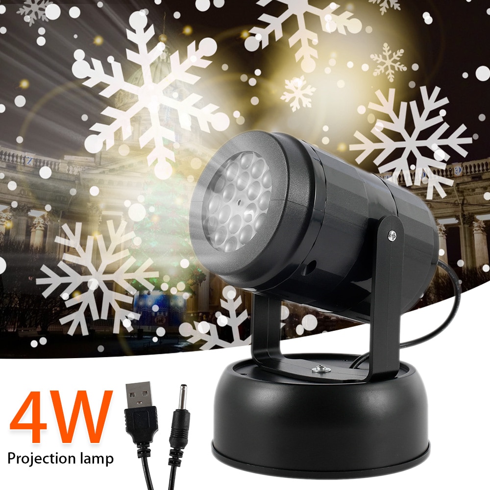 Kerst Led Podium Verlichting Sneeuwvlok Projector Licht Sneeuwstorm Projector Kerst Sfeer Familie Party Speciale Lamp