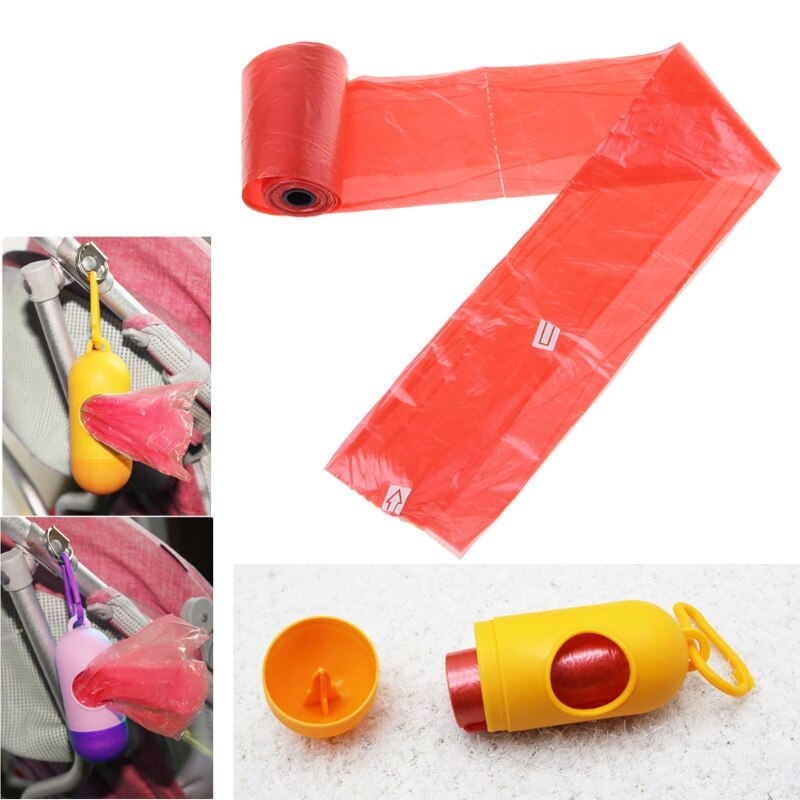 5 Rolle Tragbare Baby Windel Abfall Tasche Baby Kinderwagen Einweg Müll Taschen