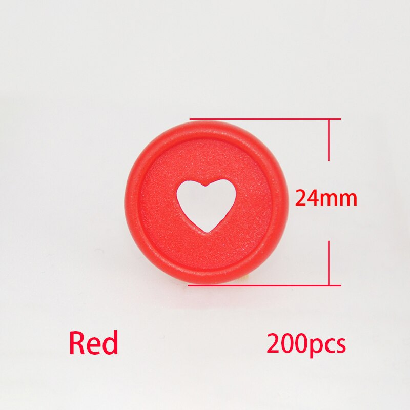 200pcs Mushroom Planner Binding Discs Binding Buckle Disc Binder Notebook Binder Ring DIY Planner Accessories School Supplies: Red-200pcs