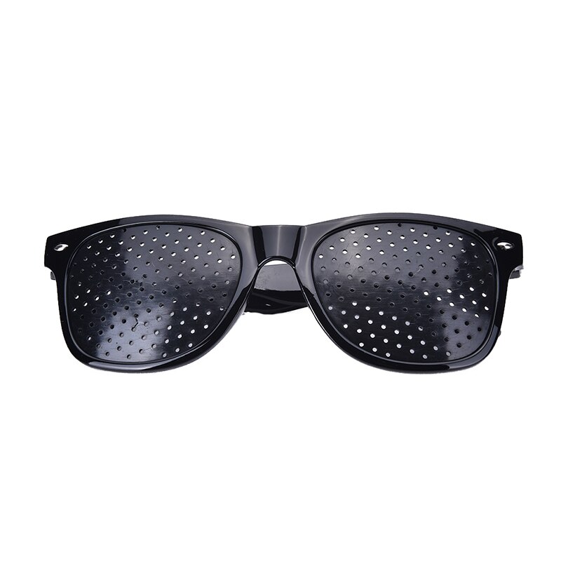 Black Unisex Vision Care Pin Eye Oefening Brillen Pinhole Glasses Gezichtsvermogen Verbeteren Plastic