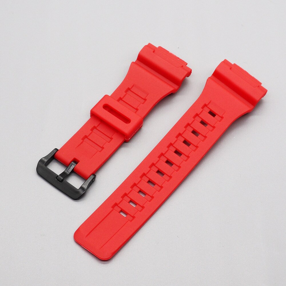 Bracelet en résine de Silicone noir mat, 18mm, pour Casio g-shock AQ-S810W S800W AEQ-110W W-735H SGW-300H, accessoires de bracelet de montre