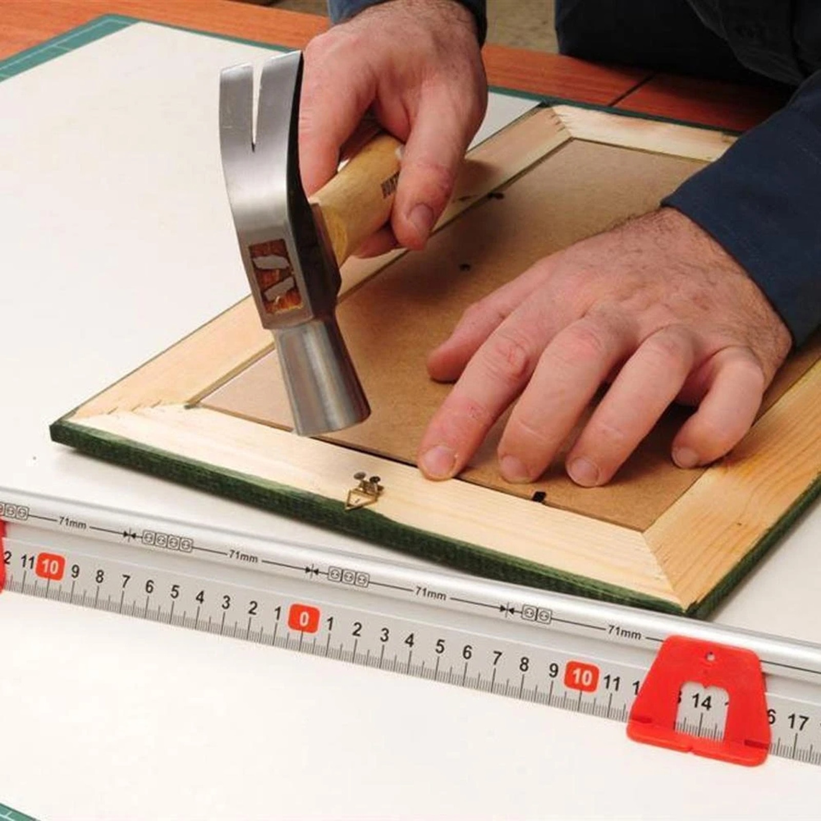 Multi-functional Ruler of Horizontal Calibration Marker Ruler for DIY Work JA55