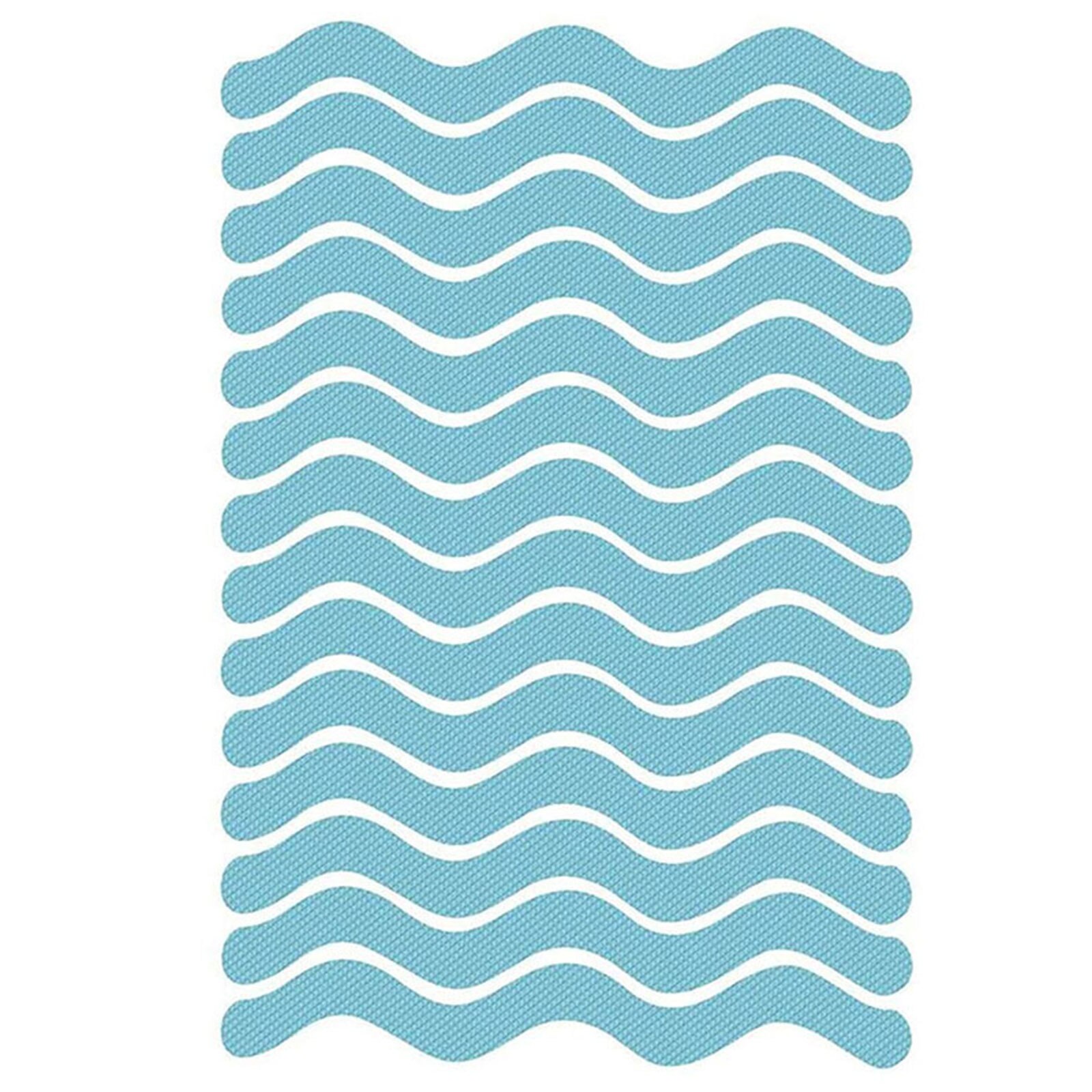24Pcs S Wave-shaped Non-slip Strip Crushed Stone Texture Safety Transparent Bathroom Accessory: Blue