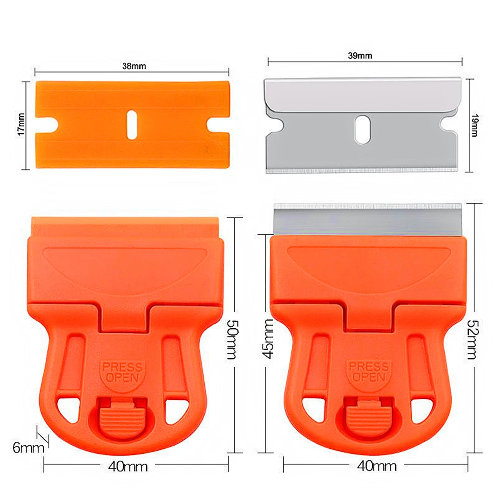 Plastic Handvat Schraper Scheermes Keramisch Glas Raam Verven Gereedschap Schilderij Houder Standaard Rakel Reinigingsblad E49