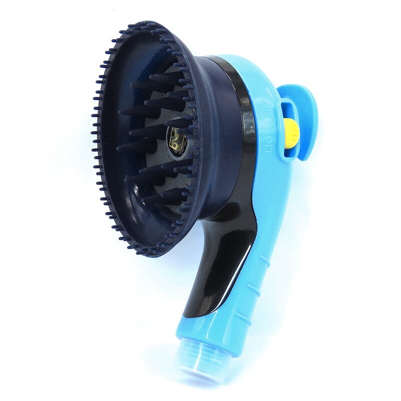 Huisdier Douchekop Bad Borstel Honden Katten Douche Kam Huisdier Wassen Supply Accessoires Sprinkler Dier Hond Wassen Massage Douche: Blue handle dark blu