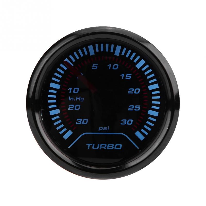 Universal 52mm Car Smoke Dial Face Turbo Boost Turbocharged Pressure Gauge Bar Turbo Boost Gauge Boost Controller