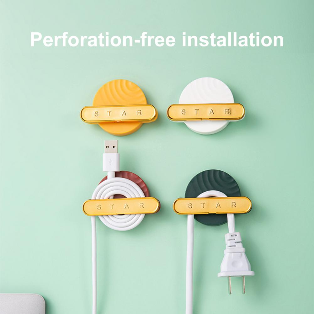 2Pcs/Set Wire Organizer Chic Fall-Prevention Attractive Wire Organizer 4 Colors Wire Hook