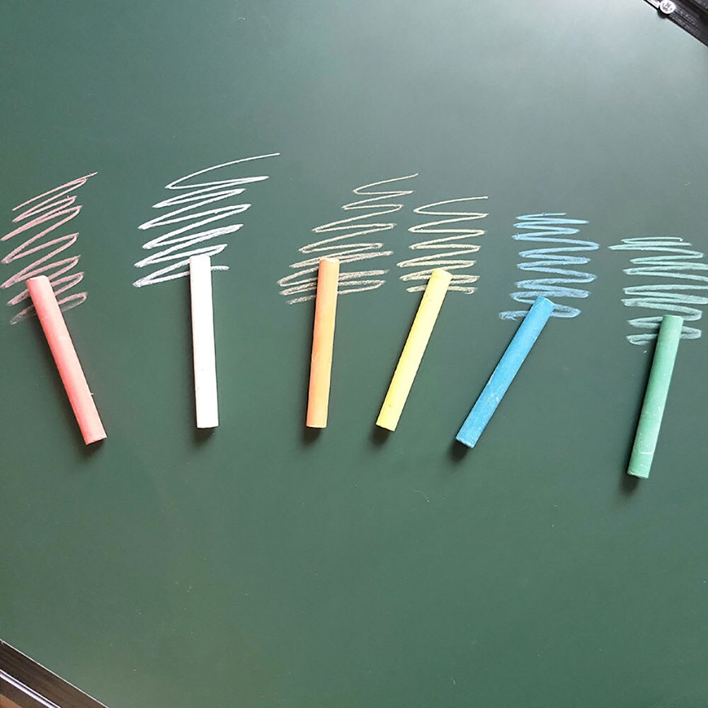 12 Sticks Coloured Chalk Sticks Blackboard Pavement Kids Childrens Art Craft Colour